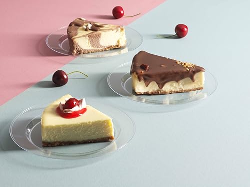 100 Elegant Clear Plastic Plates Set (100 Count)