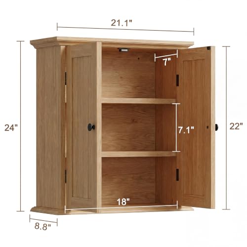 Bathroom Wall Cabinet with 2 Doors