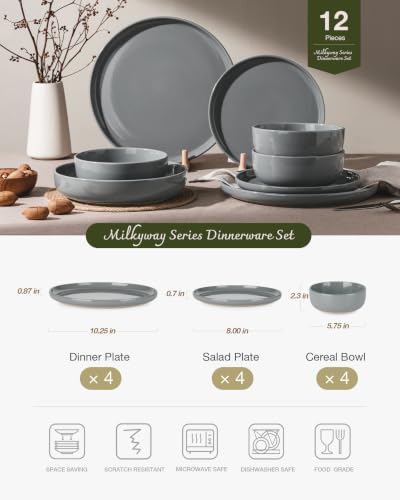 Milkyway 12 Piece Stoneware Dinnerware Set