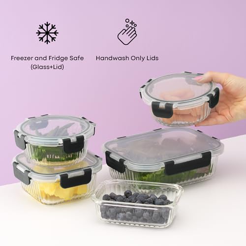 24pc Borosilicate Glass Storage Containers with Lids (24 Count)