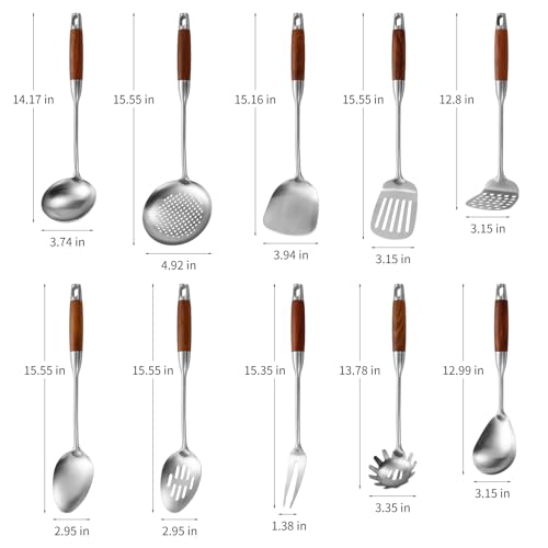18 10 Stainless Steel Kitchen Utensils Set (10 Count)
