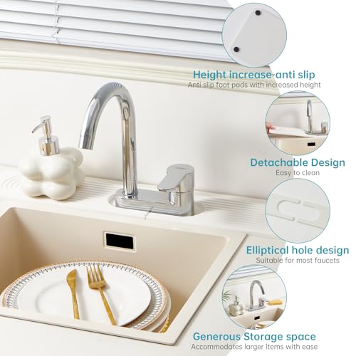Stone Faucet Mat for Kitchen Sink Oval Hole Bathroom sink splash guard