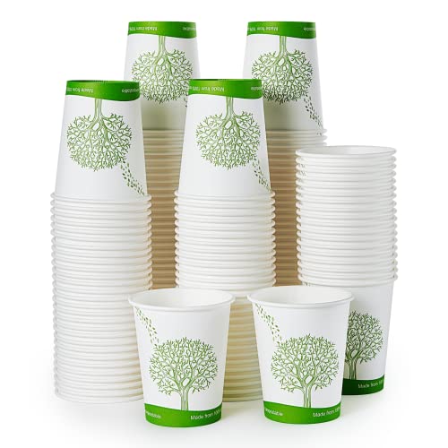 300 Count 8 oz Compostable Paper Cups