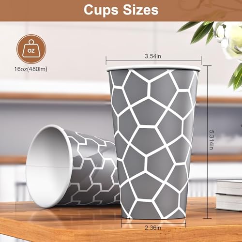 16 oz Paper Cups 180 Pack (180 Count)