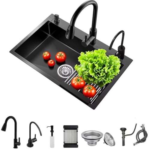 Black Drop in Kitchen Sink