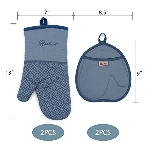 Silicone Oven Mitts (4 Count)
