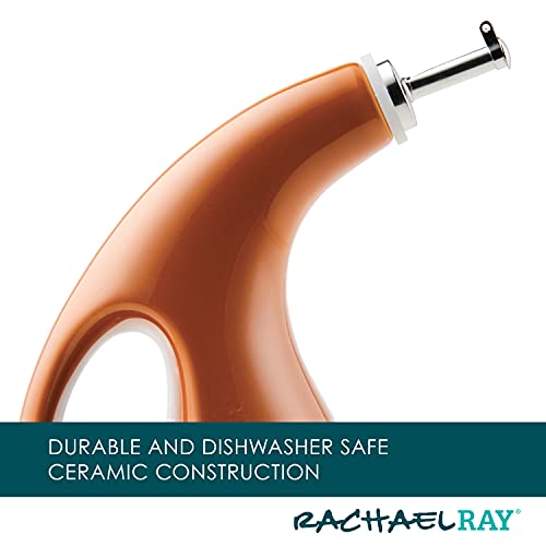 48466 Ceramic EVOO Oil and Vinegar Dispensing Bottle with Spout