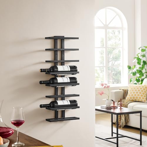 3 Set 8 Tier Wall Mount Wine Rack (24 Count)