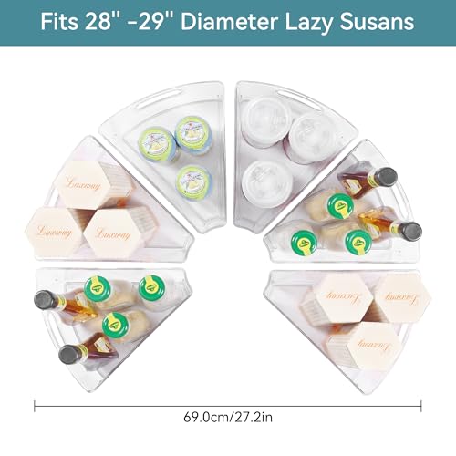 Lazy Susan Cabinet Organizer Bins 6 Pack (6 Count)
