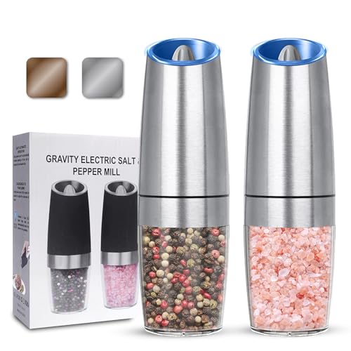 Battery Operated Gravity Salt And Pepper Grinder Set (2 Count)