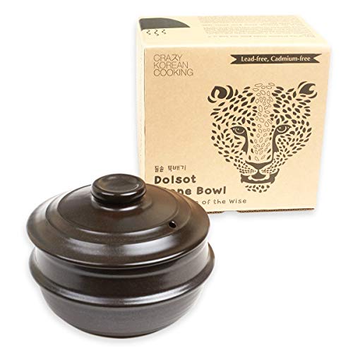 Dolsot Korean Stone Bowl with Lid