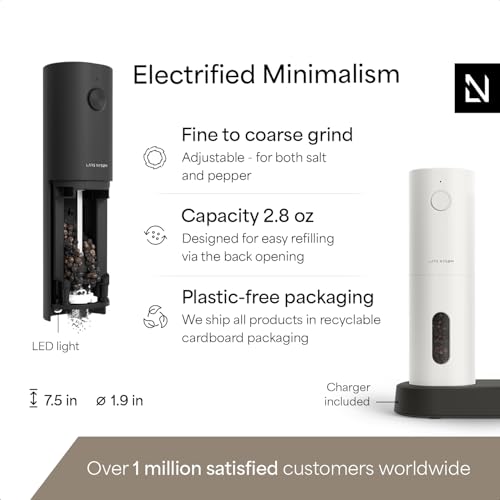 Electric Salt and Pepper Grinder Set