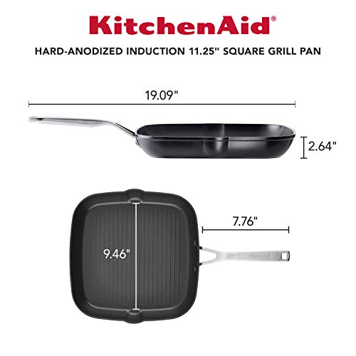 Hard Anodized Induction Nonstick Stovetop Grill Pan