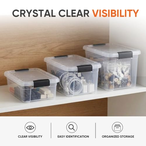 Clear Storage Boxes with Lids (5 Count)