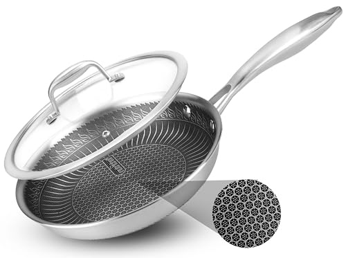 8" Stainless Steel Frying Pan with Lid