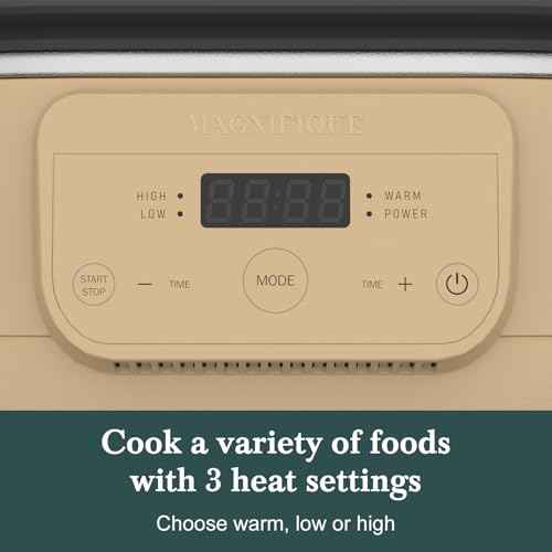 6 Quart Programmable Slow Cooker Removable Healthy Nonstick Pot