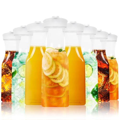 Set of 8 Plastic Carafe with Lid (8 Count)
