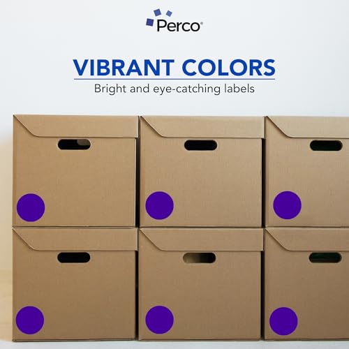 Purple Perforated Round Circle Dot Sticker 3 (10 Count)