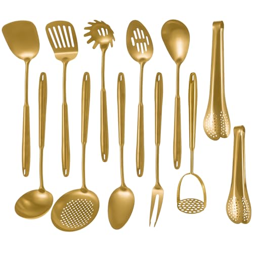 304 Stainlss Steel Matte Kitchen Utensils Set (12 Count)