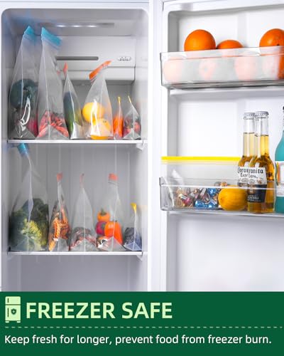 20 Pack Stand Up Reusable Freezer Bags (20 Count)