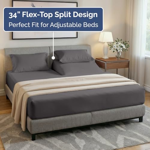 Flex Top Split Head King 4 Piece Sheet Set