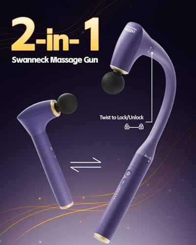 2-in-1 Detachable Muscle Massage Gun Deep Tissue with Extension Handle