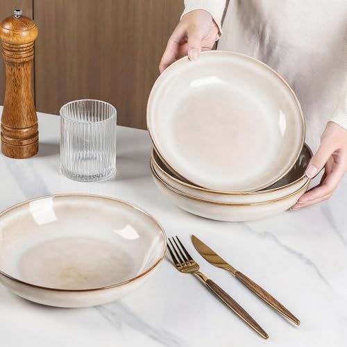 8.5’’ Ceramic Pasta Bowls Set of 4 (4 Count)
