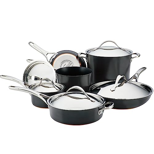 83874 Nouvelle Copper Hard Anodized Nonstick Cookware Set