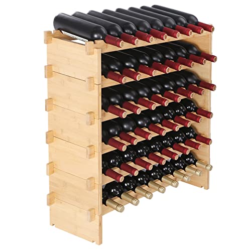6 Tier 48 Bottles Stackable Modular Wine Rack (48 Count)