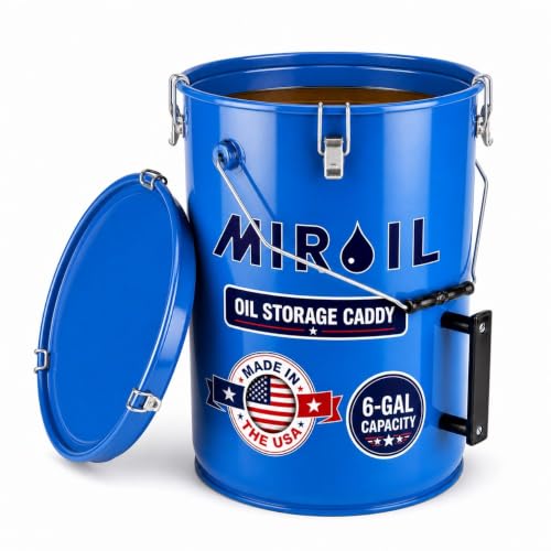 6 Gallon Blue Oil Grease Bucket & Filter Pot