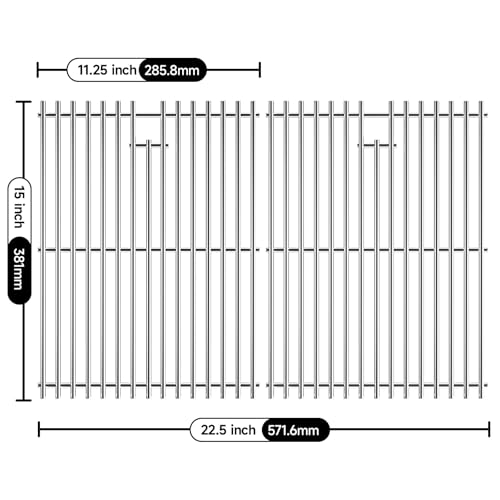 15'' x 22.5'' Stainless Steel Grill Cooking Grid Grate for Weber