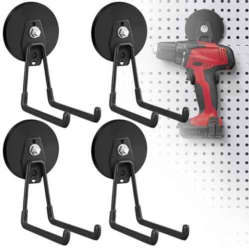 4 Pack Large Strong Magnetic Hooks for Hanging Heavy Duty (4 Count)