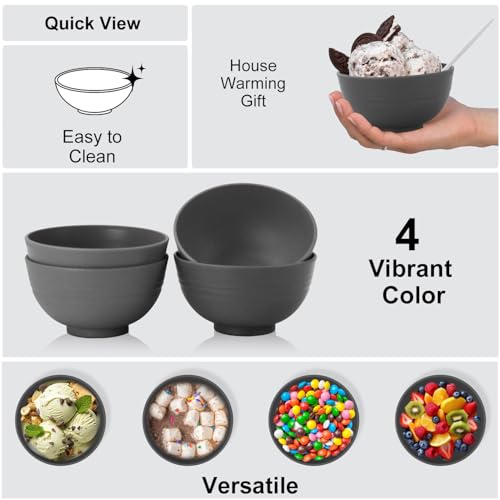 wheat straw small bowls 10oz set of 8