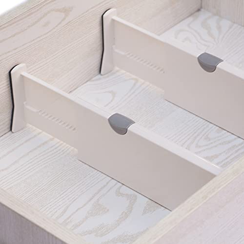 Set of 8 Adjustable Drawer Dividers Organizer Separators Plastic Dresser Organizer for Bedroom (8 Count)