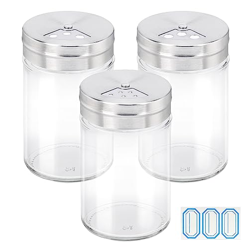 Spice Jars 3 Pack 3 oz Spice Bottles with Shaker Lids (3 Count)