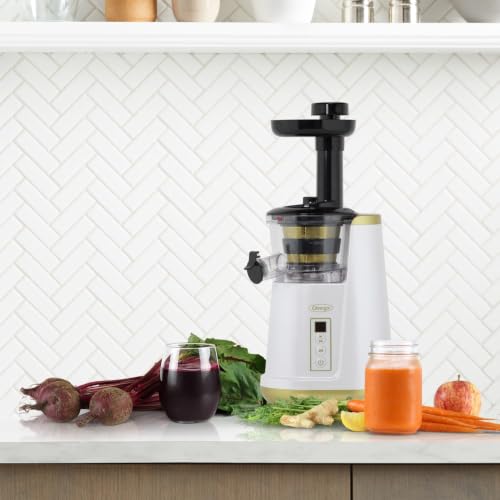 Juicer Cold Press 365 Vertical 65 RPM Slow Masticating Compact Extractor for Fruits and Vegetables with 3 Stage Auger & BPA