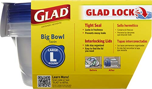 GladWare Big Bowl Food Storage Containers with Lids (3 Count)