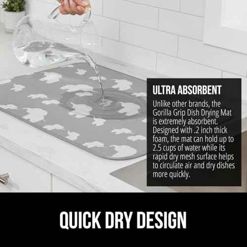 Ultra Absorbent Microfiber Dish Drying Mat