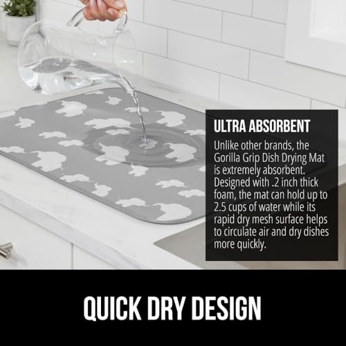 Ultra Absorbent Microfiber Dish Drying Mat (2 Count)