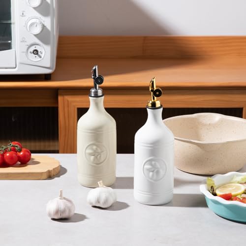 Sweejar 16 Oz Ceramic Olive Oil Dispenser Bottle