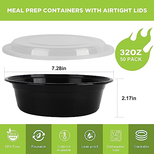 Meal Prep Containers with Lids (50 Count)
