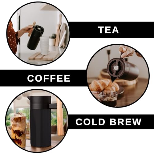 Thermal Coffee Carafe 40 Oz Insulated with Tea Infuser
