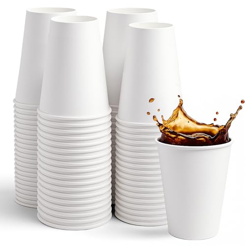 Coffee Cups 12 oz [300 Pack] Disposable Paper Cups for Hot or Iced Coffee Cup (300 Count)