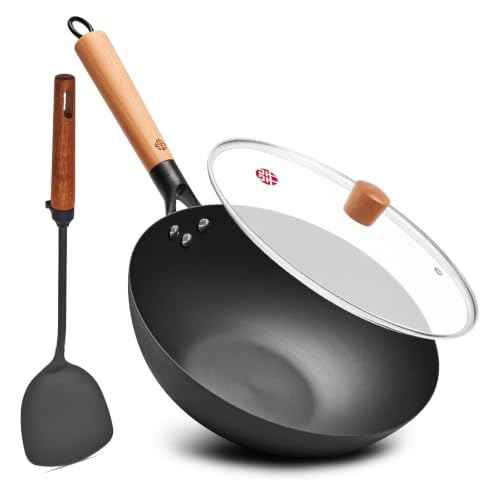 11.8" High Purity Iron Wok Pan