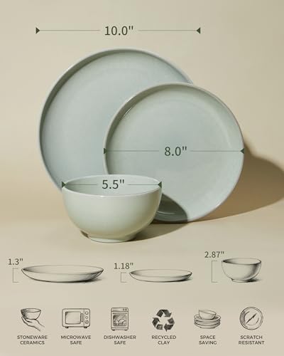 Stoneware Dinnerware Sets for 4