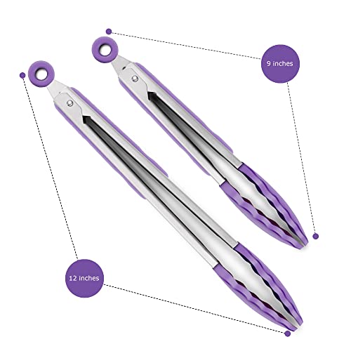 2 Pack Silicone Kitchen Tongs (2 Count)