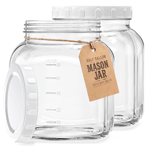 0.8Gal Glass Jar with Lid (2 Count)