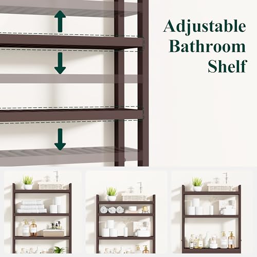 Bamboo Over The Toilet Storage Cabinet (4 Count)