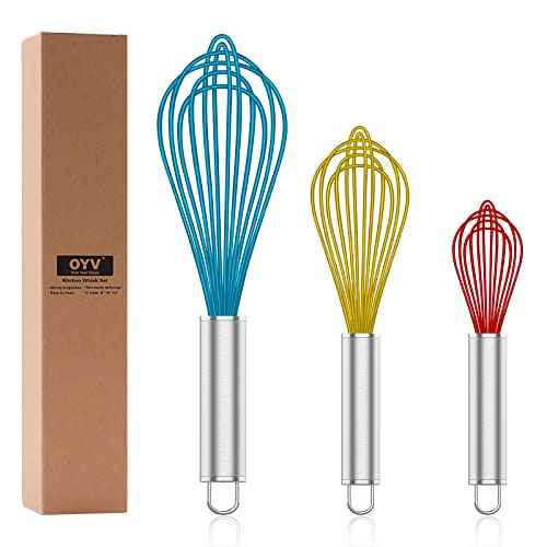 Whisk Sturdy Stainless Steel Wires Coated in Professional Silicone