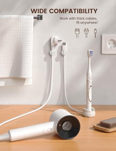 6Pack Clear Rotatable Cord Organizer (6 Count)